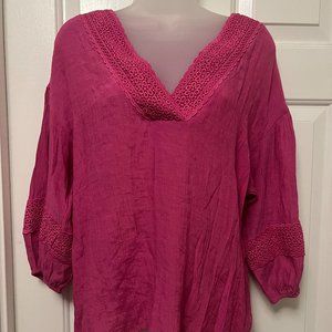 Fuchsia Flowy Top
